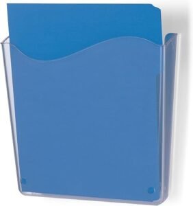 Officemate Unbreakable Vertical Wall File, Letter Size, Clear | Wall-Mountable Plastic Document Organizer for Folders, F