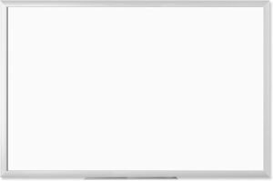U Brands Magnetic Whiteboard, 36" x 24", Wall Mounted Dry Erase Board with Silver Aluminum Frame, White Board