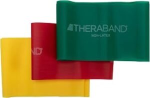THERABAND Resistance Bands Set, Elastic Bands for Exercise & Physical Therapy, Strength Training for Upper & Lower Body