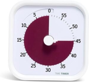 Time Timer Home MOD — 60 Minute Kids Visual Timer Home Edition — For Homeschool Supplies Study Tool, Timer for Kids Desk