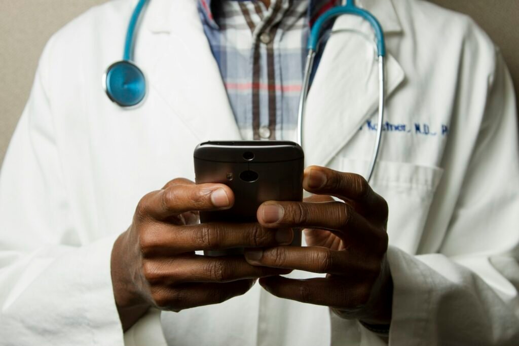 Doctor and patient having a health consultation in a modern clinic