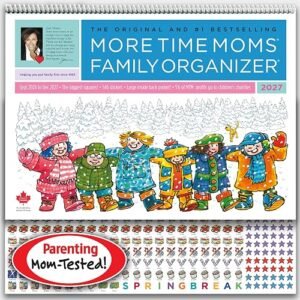 More Time Moms, More Time Moms Family Organizer 2027 Wall Calendar